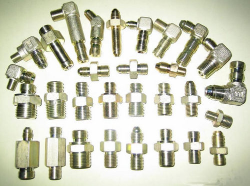 Hydraulic Adaptors - Mild Steel, Various Sizes | For Use In JCB Parts, High Strength, Rust Resistance, Easy Installation, Durable