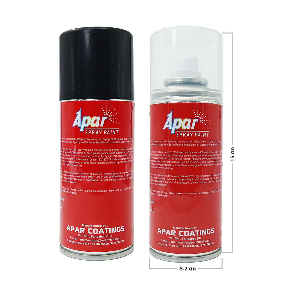 Apar Spray Paint Matte Axis Grey (Rc Colour Name)+ Mc Compatible For Honda Activa -225 Ml (Pack Of 2-pcs) - Physical Form: Liquid