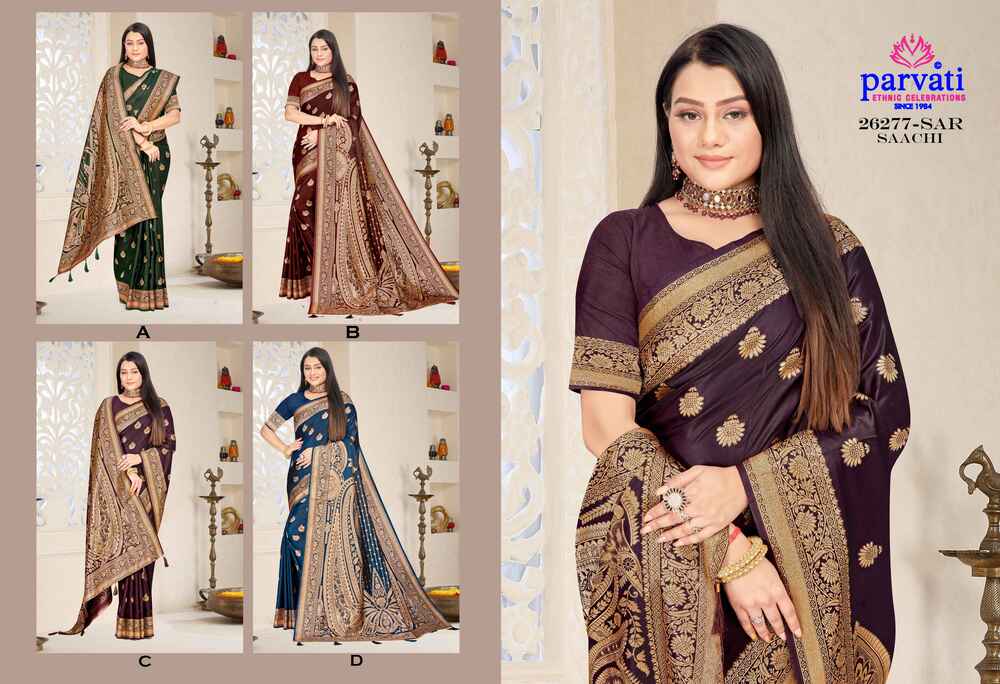 Parvati Multicolor Rapier Silk Saree -26277