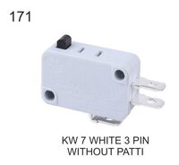 MICRO SWITCH   KW--7 WHITE 3 PIN WITHOUT PATTI