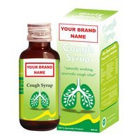 100 Ml Natural Ayurvedic Relief From Cough & Throat Irritation, Private Label & Third Party Manufacturing - Physical Form: Syrup