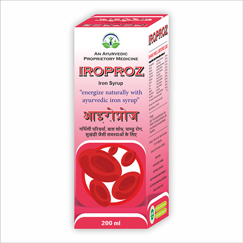 200Ml Iroproz Ayurvedic Healthy Blood And Energy Iron Syrup - Age Group: Suitable For All Ages