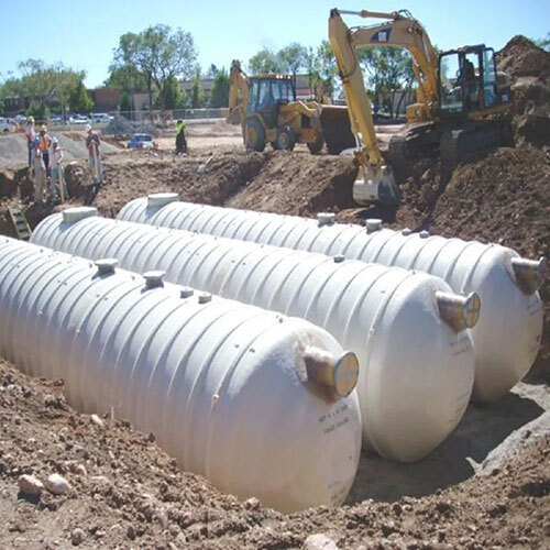 FRP Underground Water Storage Tanks - More than 5000 L, White Color for Chemical Storage