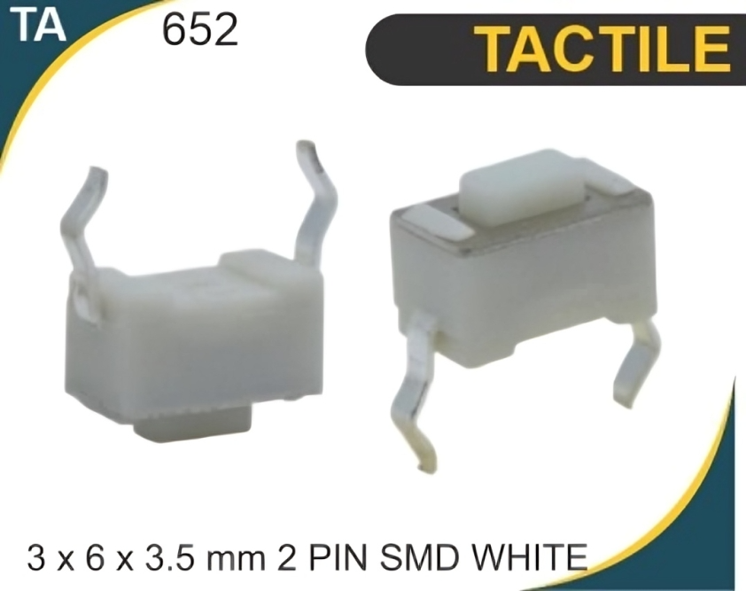 3X6x3.5 mm2 pin smd white Tactile Switch