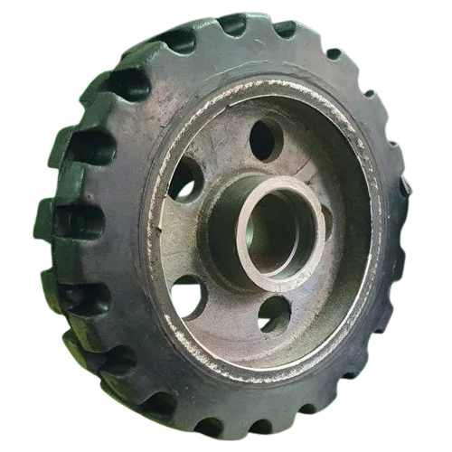 Solid Tyres - Solid Rubber Material, Different Sizes Available , Durable Black Industrial Solution with Warranty
