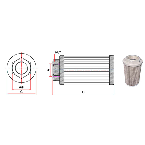 Suction Strainer Sc 3 Model - Material: Metal