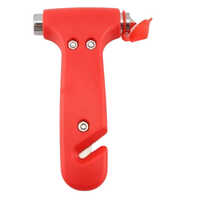 Emergency Glass Breaking Hammer For Car - Stainless Steel, Different Sizes, Striking Red Color | Essential Safety Tool For Drivers