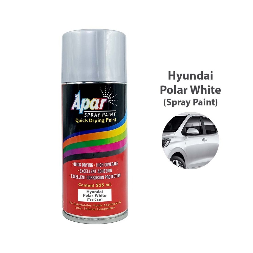 Apar Spray Paint Can Polar White - 225Ml For Hyundai Cars - Physical Form: Liquid