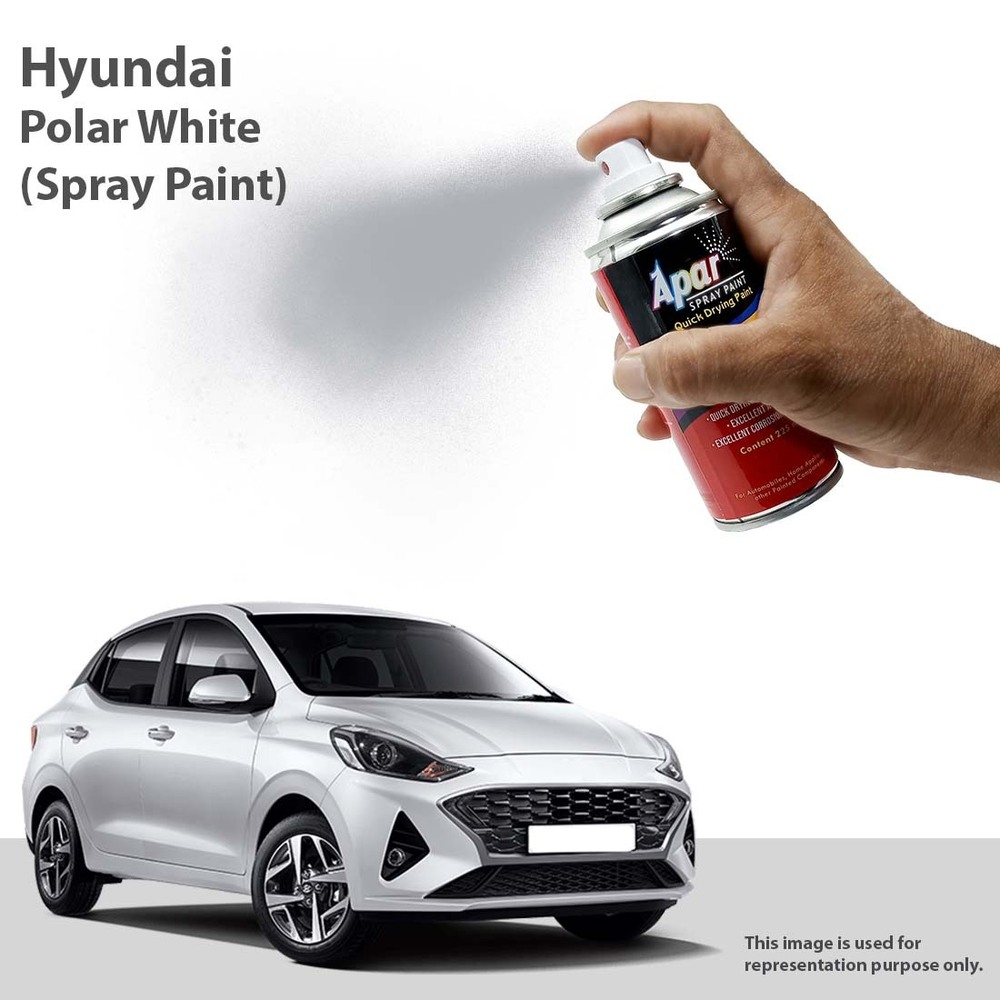 apar Spray Paint Can POLAR WHITE - 225ml For HYUNDAI cars