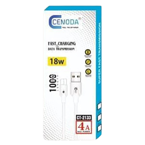 18 W Fast Charging And Data Transmission Cable - High-Quality PVC Material, Android Compatibility, Normal Processor Type | 1-Year Warranty, Versatile Accessory