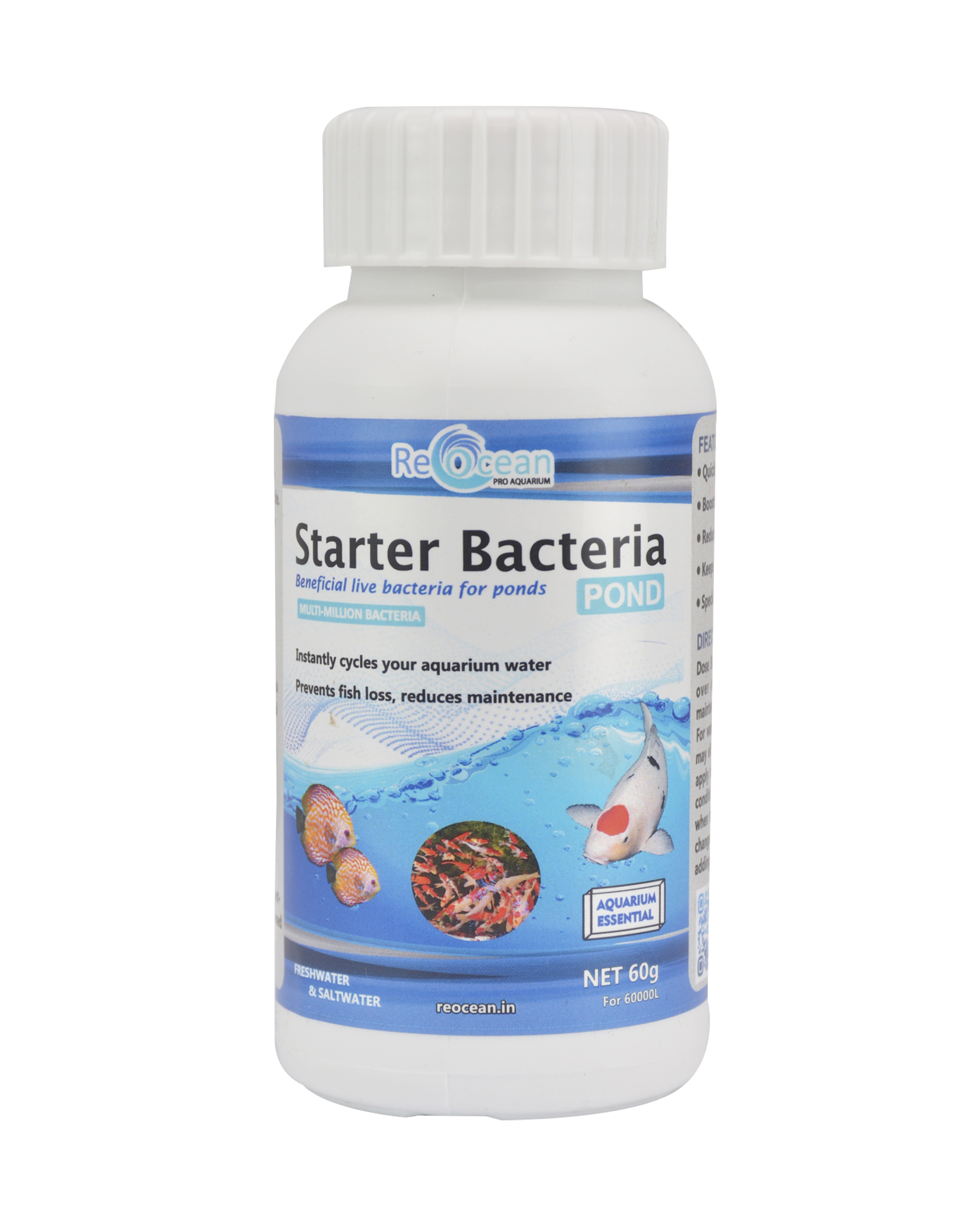 Starter Bacteria Pond 60G Pro-Biotics Reocean 