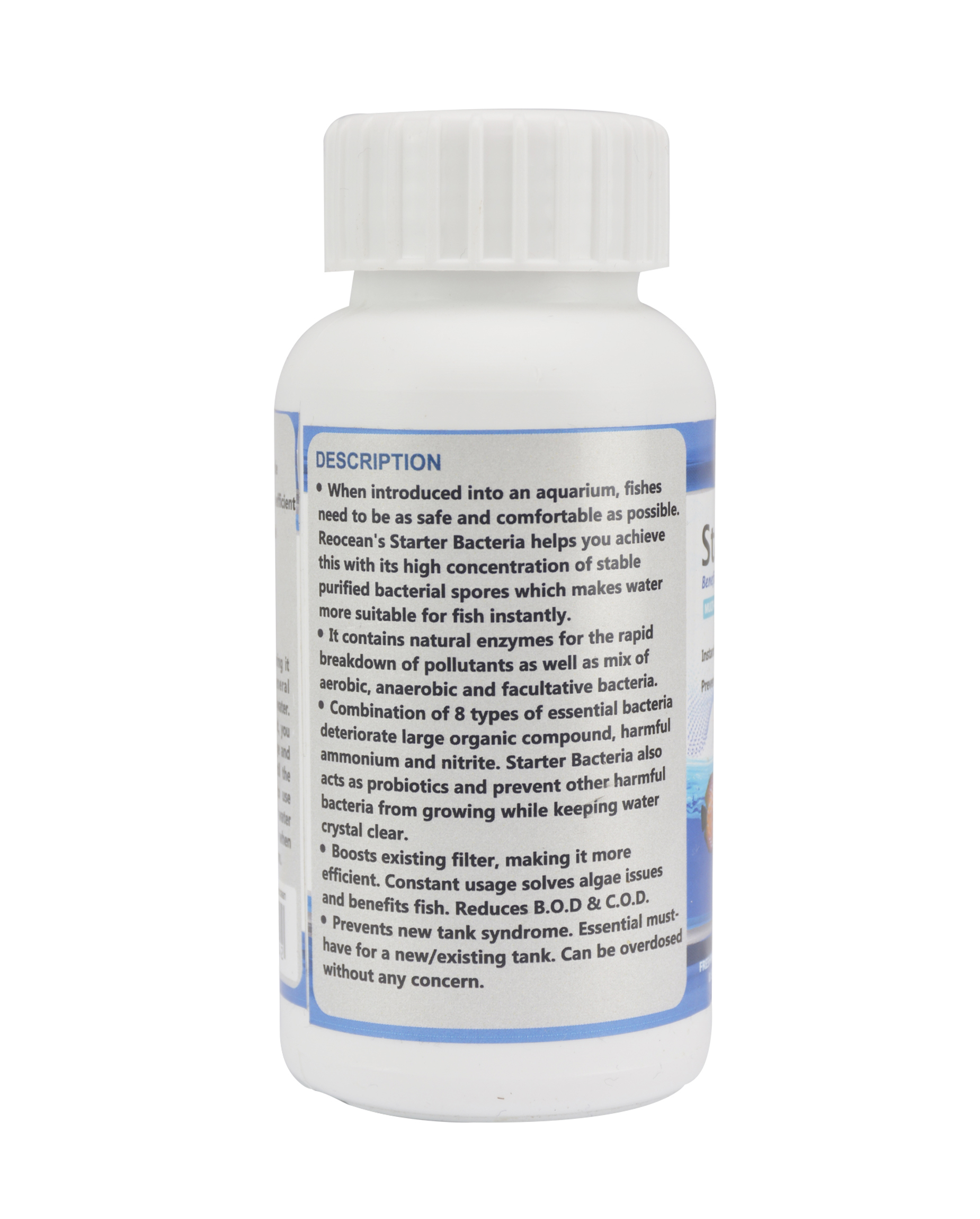 Starter Bacteria Pond 60g Pro-biotics Reocean - Color: White