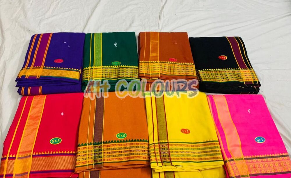 9/5 cotton colour dhoti