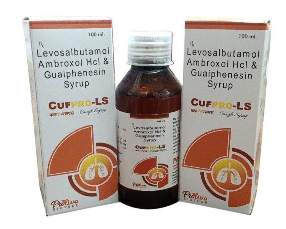Ambroxol  + Levosalbutamol + Guaifenesin  + Menthol   (Sugar Free)