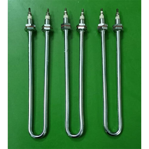 Tubular U Type Heater With Nipple Brazing - Color: Silver