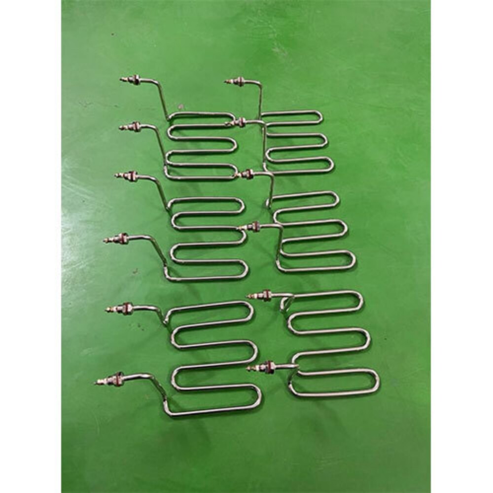 Tubular L Type Heaters With Nipple Brazing - Color: Silver