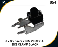 6x6x5 Mm 2 Pin Vertical Big Clamp Black Tactile Switch