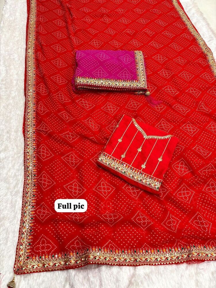 Heavy Wetless Bandhi Saree
