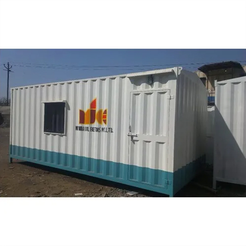 Galvanized Portable Cabin - Galvanized Iron with Hylum Sheet, 8-10 Feet Height, White | High Wind Resistance, PVC Door, Insulated, Sliding Windows, Durable Floor