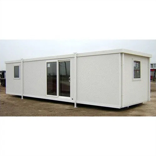 Prefabricated Site Office - Galvanized Iron & Hylum Wall, 8-10 Feet High | White Color, PVC Door, High Wind Resistance, MDF Roof, Sliding Window