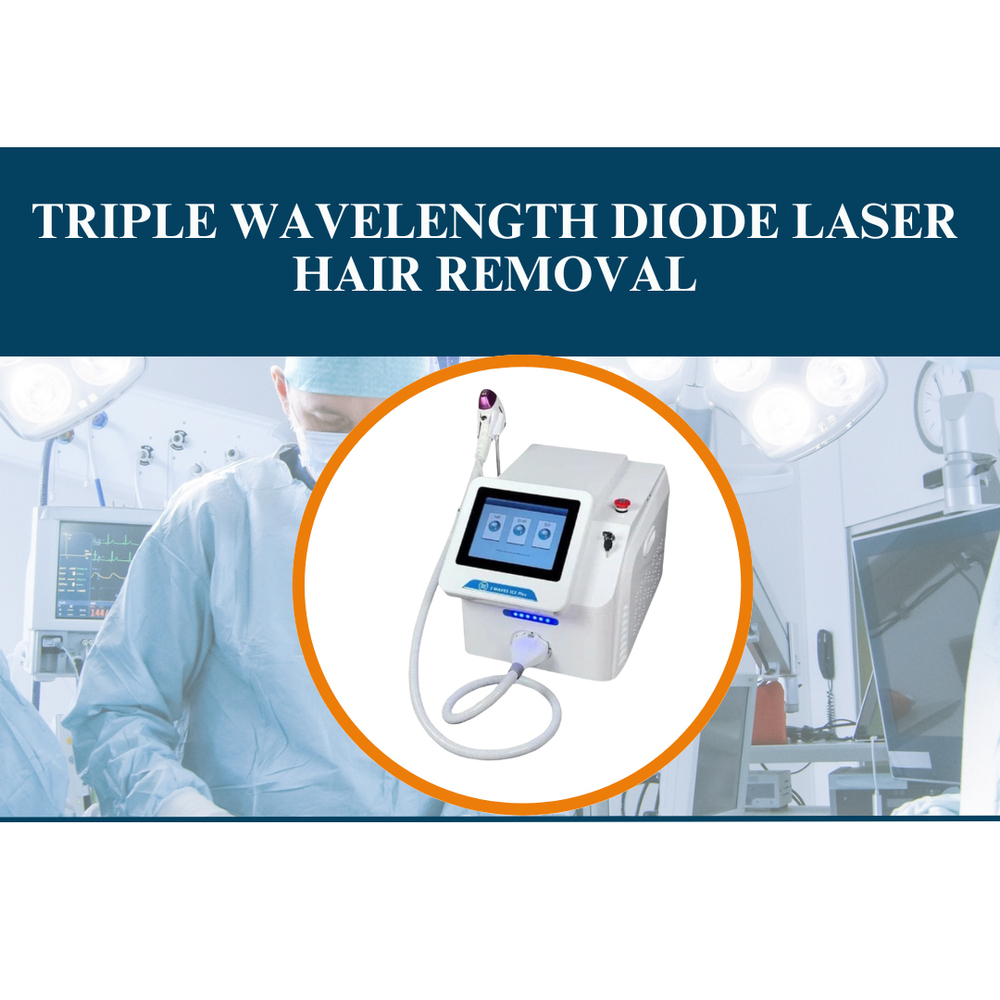 Triple Wavelength Diode Laser Hair Removal - Color: White & Blue