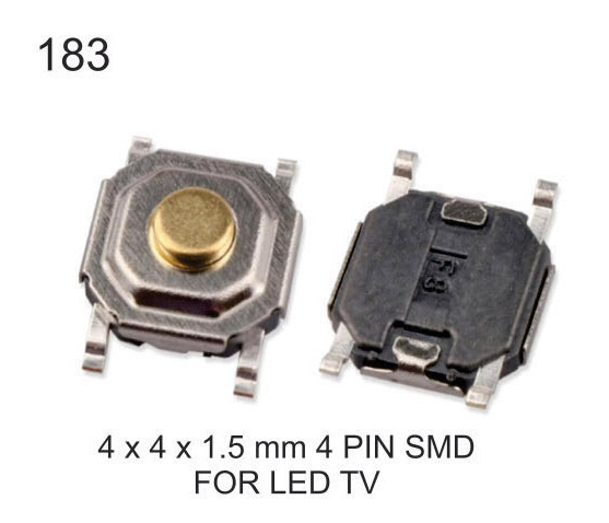 4X4X1.5 MM 4 PIN SMD FOR LED TACTILE SWITCH