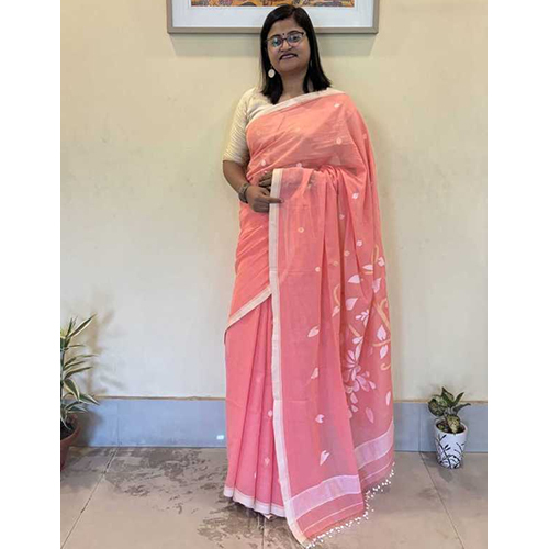 Nitara Handloom Cotton Saree - Color: Pink