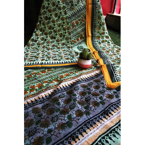 Dhvani Dhonekhali Hand Block Print Saree