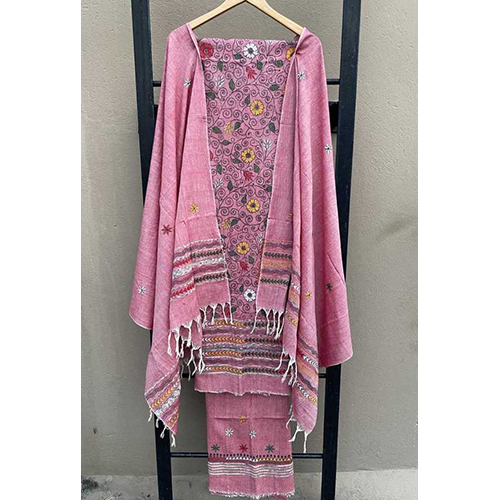 Dipali Khesh Kantha Cotton 3 Piece Suit