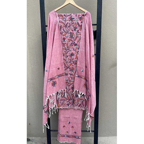 Parbati Khesh Kantha Cotton 3 Piece Suit