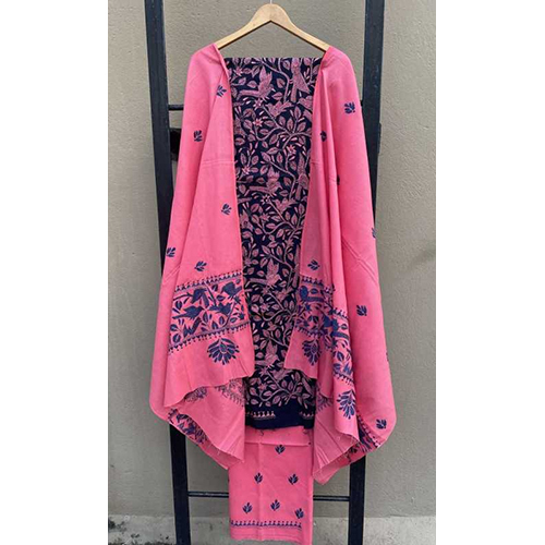 Archana Hand Embroidery Pure Cotton Kantha 3 Piece Suit