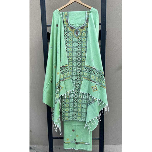Nilima Khesh Kantha Cotton 3 Piece Suit