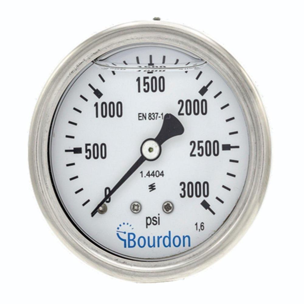 Stainless Steel Pressure Gauge - Robust 316 Stainless Steel Housing, Multiple Connection Types | Accurate Analog & Digital Readings, Versatile For Liquids & Gases