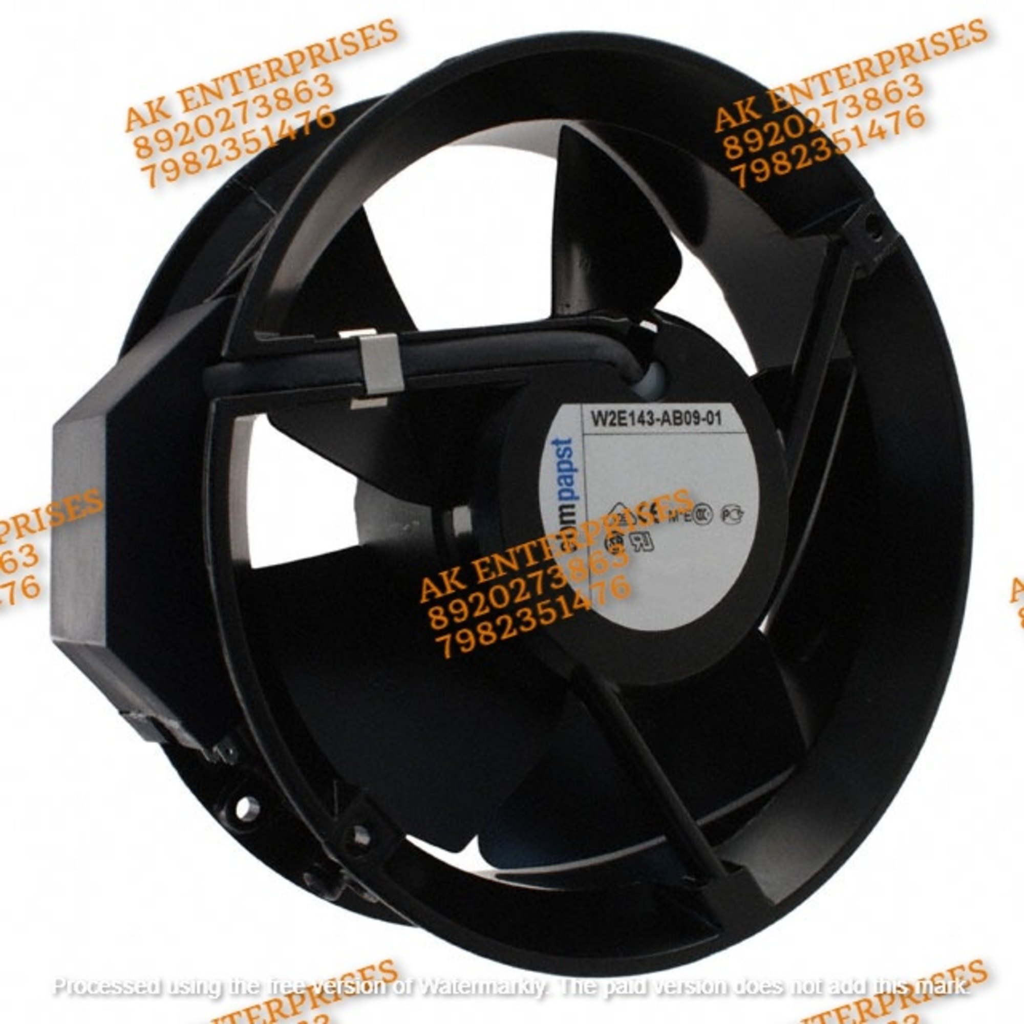 ebmpapst W2E143-AA09-01 Axial Fan 230~50/60Hz 24/26W DC Brushless Air Cooling Fan 3300 RPM 172 * 172 * 51mm (Metal)