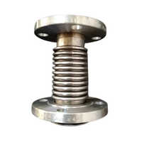 Stainless Steel Flange Bellow - 10 Inch | High Polish Finish, Silver Color, Durable For Industrial Use