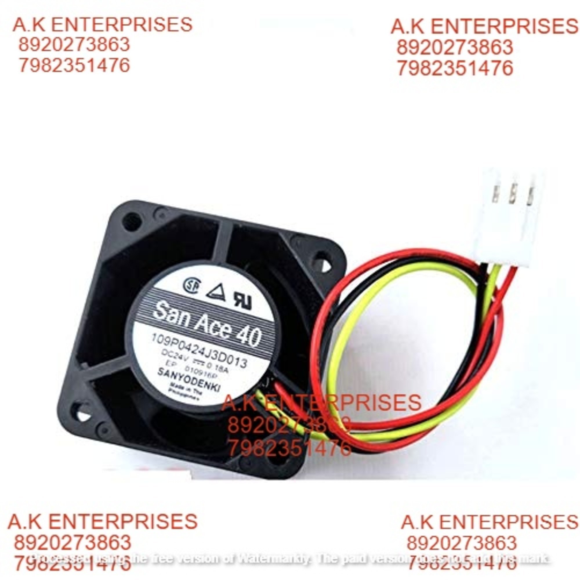 SANACE FAN 109P0424J3D013 4028 DC24V 0.18A 3Pin Inverter Fan Heat Dissipation