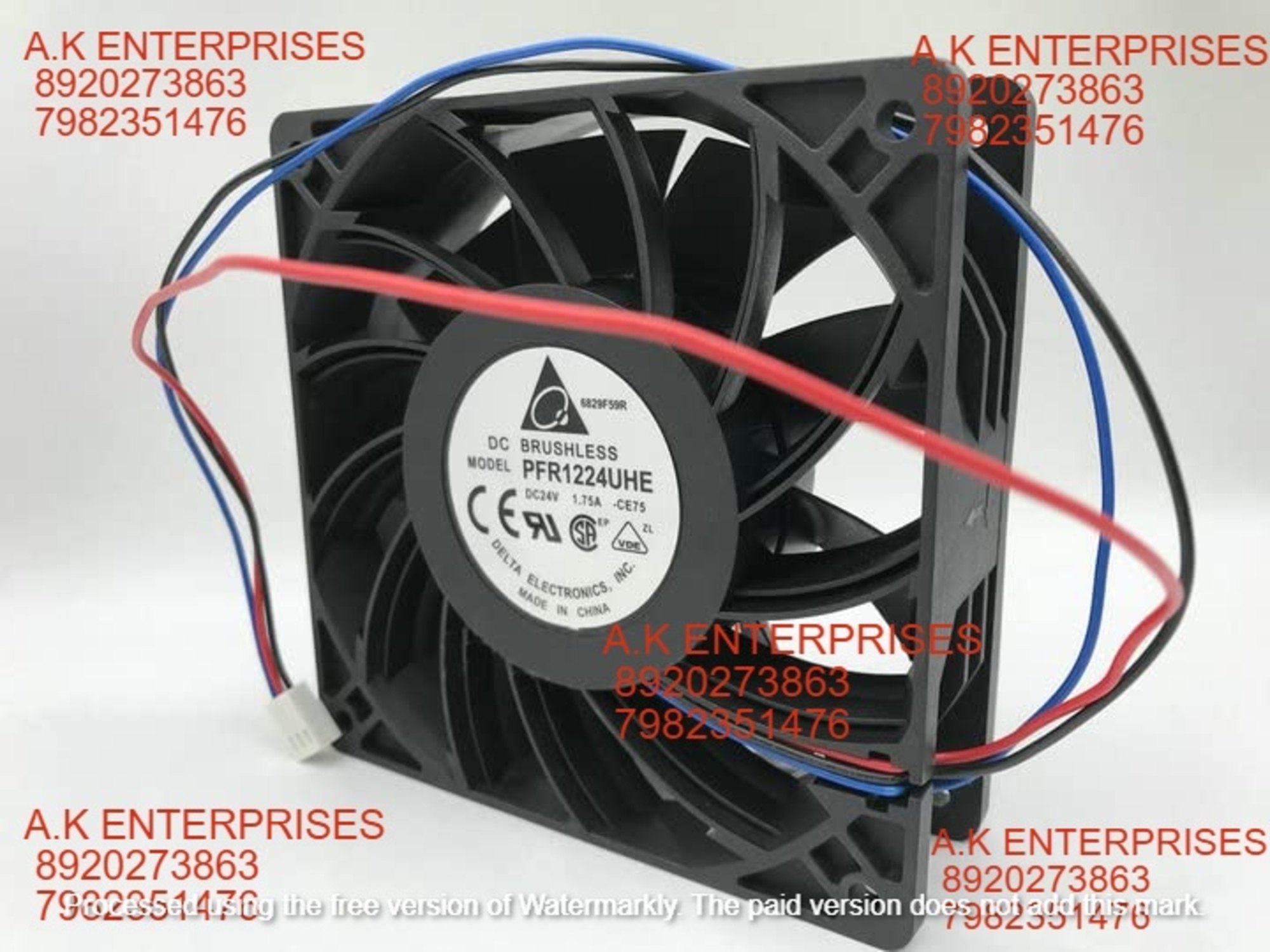 Delta PFR1224UHE 12038 24V 1.75A 3-wire high air volume cooling fan