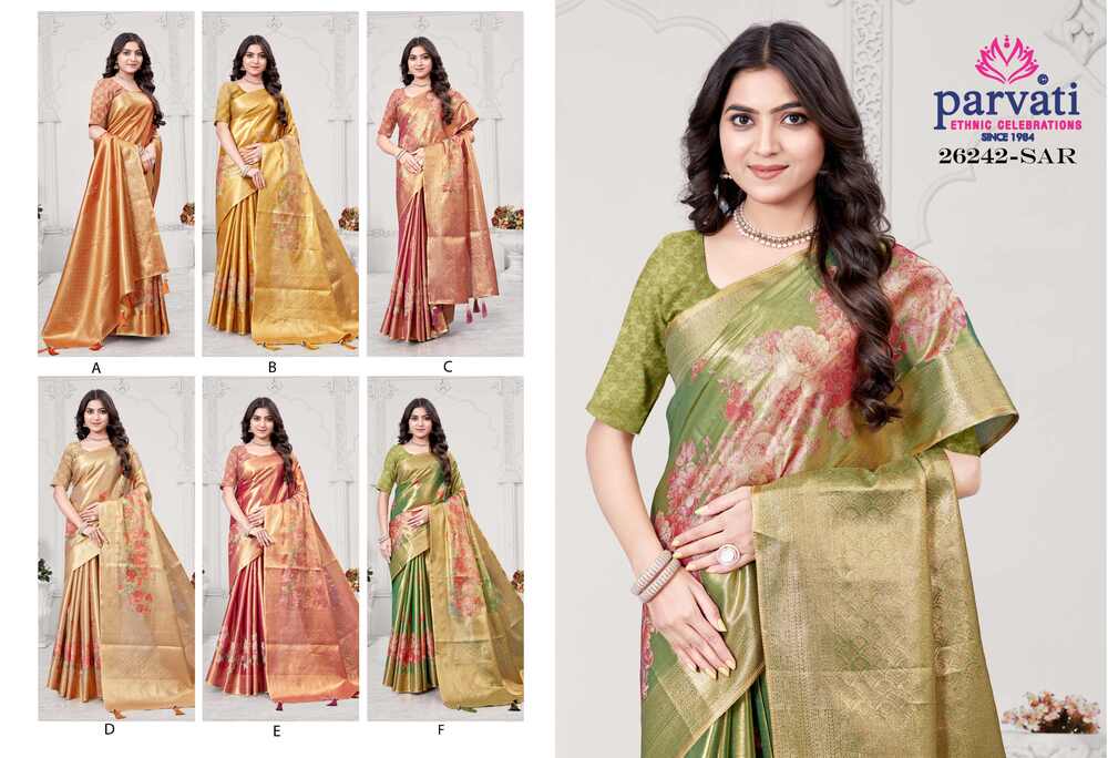 Parvati Multicolor Rapier Silk Saree -26242