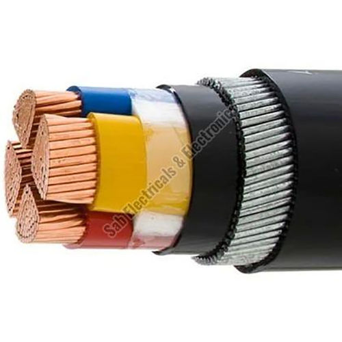 4 Core Polycab Power Cable - Color: Black