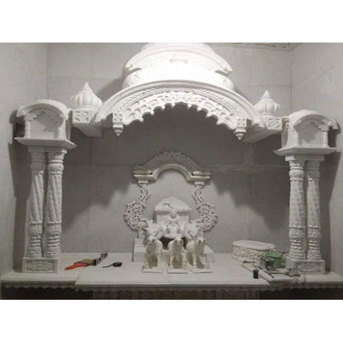 Hand Carved White Marble Temple - Regional Style: Indian