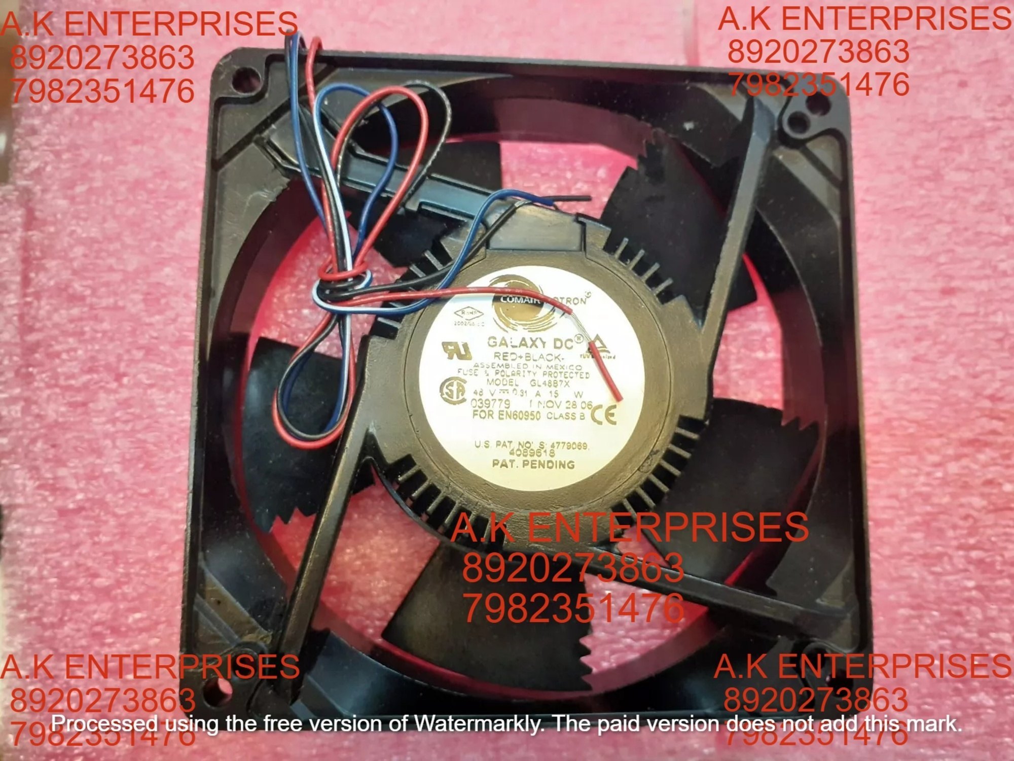 Comair Rotron Gl48b7x Fan 48vdc Amps .310 039779/gl48b7x