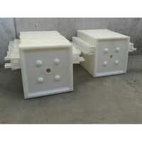 Recessed Chamber Filter Press Plates - Polypropylene, 800 Mm Square, 40 Mm Thickness | White Color, Ideal For Chemical And Oil Applications