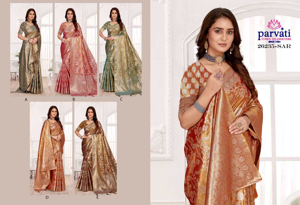 Parvati Multicolor Rapier Silk Saree -26235