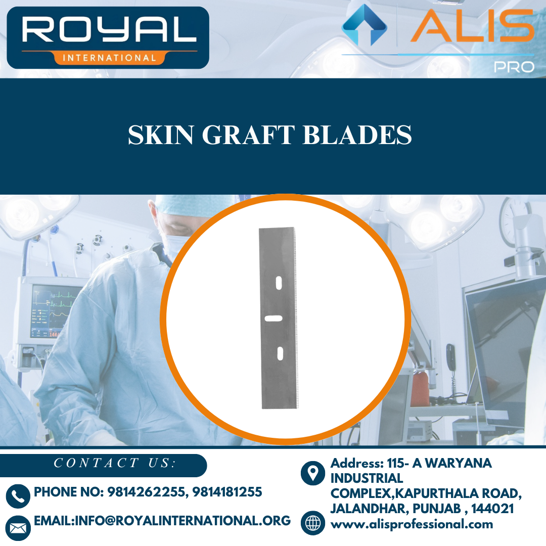 Hospital Skin Graft Blades - Silver Color Disposable Manual Operation Portable | Ideal for Precision in Skin Grafting Procedures