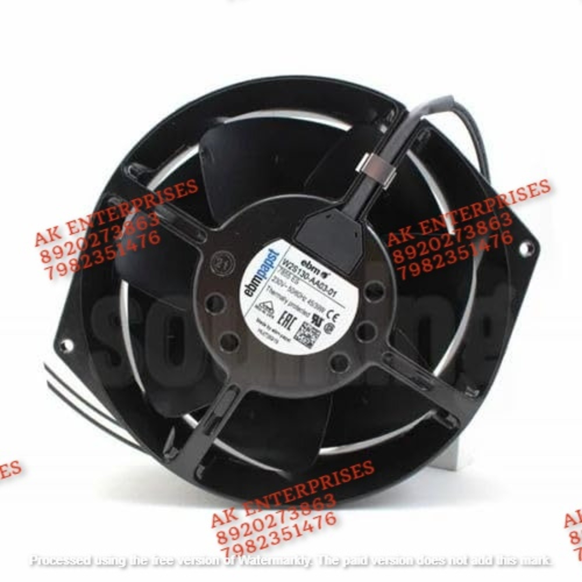 ebmpapst W2S130AA0301 Axial Fan 230V-50/60Hz 0.31A 45W DC Brushless Air Cooling Fan 2800 RPM 172 * 150 * 51mm 2-Wire (Metal)