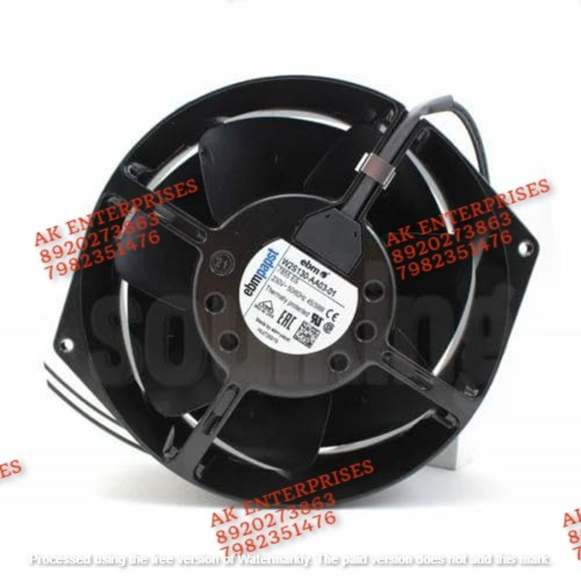  ebmpapst W2S130AA0301 Axial Fan 230V-50/60Hz 0.31A 45W DC Brushless Air Cooling Fan 2800 RPM 172 * 150 * 51mm 2-Wire (Metal)