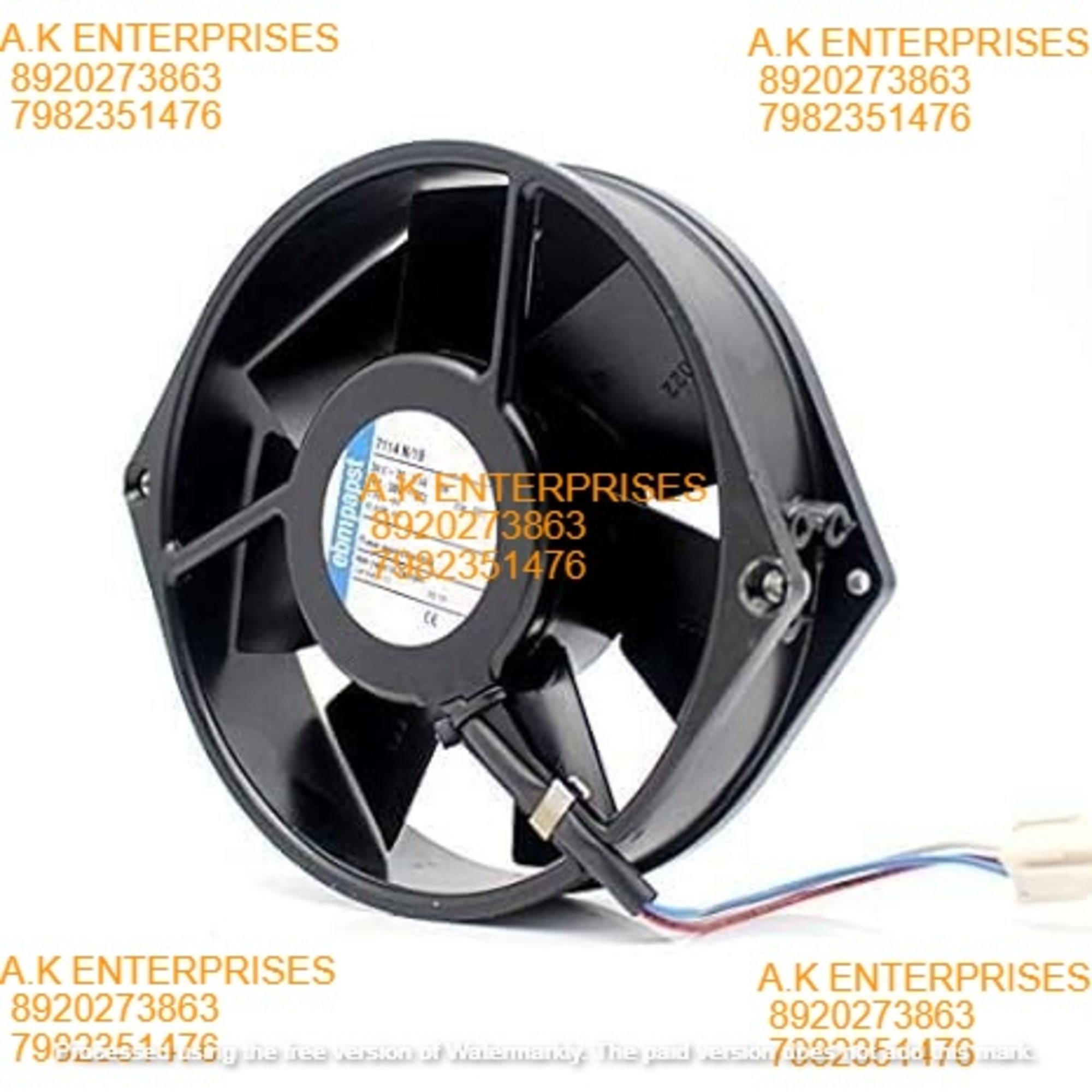  EBMPAPST 7114 N/19 Axial Fan 24V-0.5A 12W DC Bushless Air Cooling fan 5000 RPM 150 * 150 * 50mm 2-Wire (Metal)