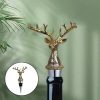 CHERRYBOX On Da House Luxury Pack Zinc Alloy Metal Deer Head  Bottle Stoppers/Round Air Tight Seal | Bottle Cap in Gift Box- 1 pc