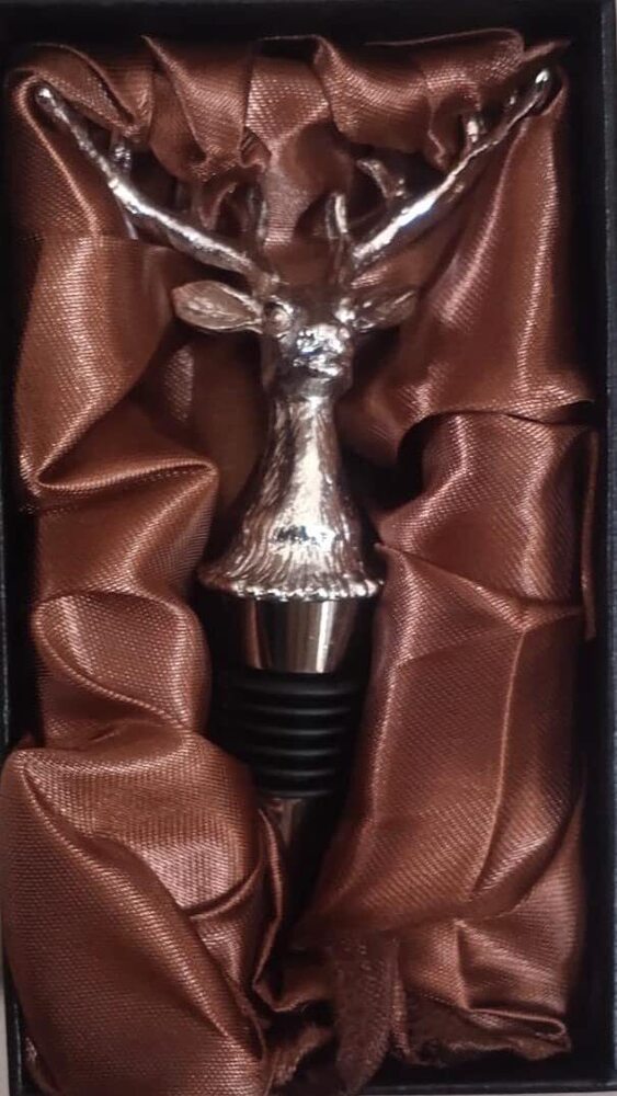 CHERRYBOX On Da House Luxury Pack Zinc Alloy Metal Deer Head  Bottle Stoppers/Round Air Tight Seal | Bottle Cap in Gift Box- 1 pc