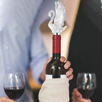 CHERRYBOX On Da House Luxury Pack Zinc Alloy Metal Swan/Goose Shape Bottle Stopper/Round Air Tight Seal | Bottle Cap in Gift Box- 1 pc